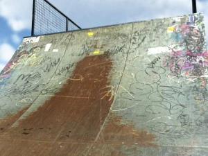 6 skate park element low poly 3D Model