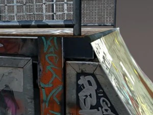 6 skate park element low poly 3D Model