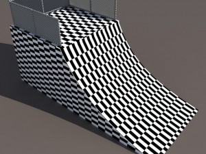 6 skate park element low poly 3D मॉडल