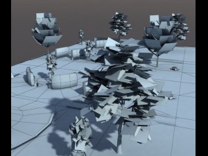 low poly park Modelo 3D