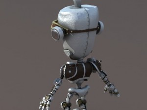 cartoon robot riged 3D Model