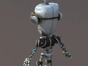 cartoon robot riged 3D Model