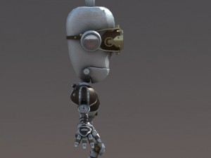 cartoon robot riged 3D Model