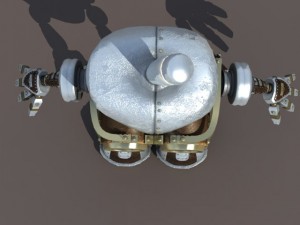 cartoon robot riged 3D Model