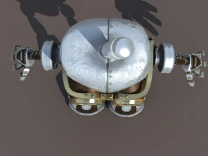 cartoon robot riged 3D Model