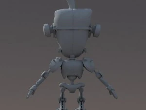 cartoon robot riged 3D Model