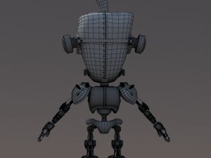 cartoon robot riged 3D Model