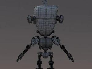cartoon robot riged 3D Model