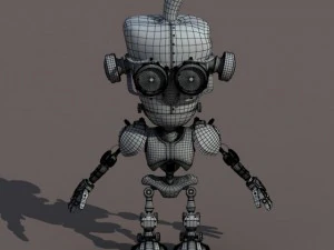 cartoon robot riged 3D Model