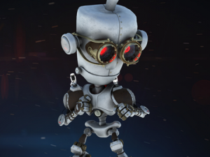 cartoon robot riged 3D Model