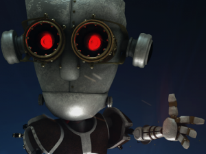 cartoon robot riged 3D Model