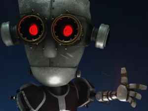 cartoon robot riged 3D Model