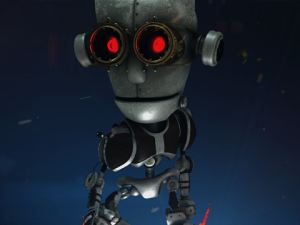 cartoon robot riged 3D Model