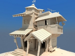 cartoon house 3Dモデル