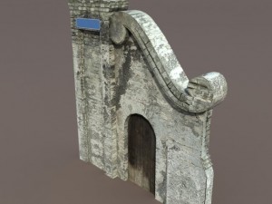 castle ruin pack low poly 3D Model
