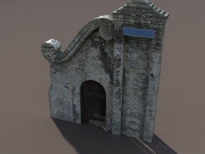 castle ruin pack low poly 3D Model