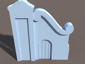 castle ruin pack low poly 3D Model
