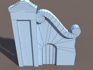 castle ruin pack low poly 3D Model