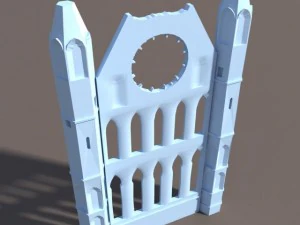 castle ruin pack low poly 3D Model