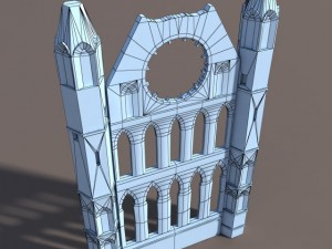 castle ruin pack low poly 3D Model