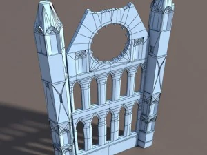 castle ruin pack low poly 3D Model