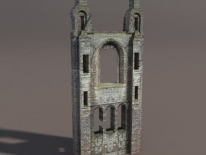 castle ruin pack low poly 3D Model