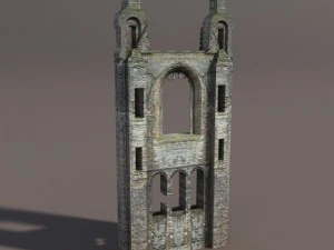 castle ruin pack low poly 3D Model