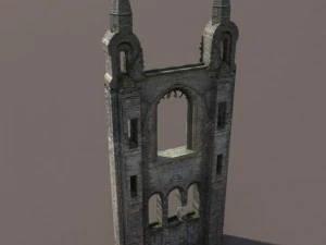 castle ruin pack low poly 3D Model