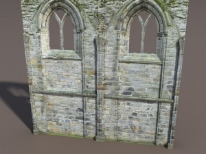 castle ruin pack low poly 3D Model