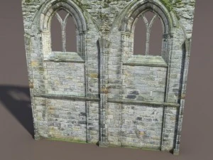 castle ruin pack low poly 3D Model