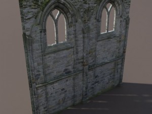 castle ruin pack low poly 3D Model
