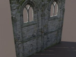 castle ruin pack low poly 3D Model
