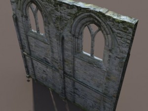 castle ruin pack low poly 3D Model