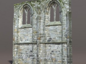 castle ruin pack low poly 3D Model