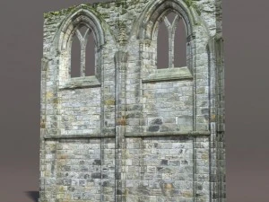 castle ruin pack low poly 3D Model