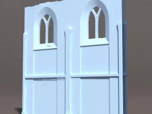 castle ruin pack low poly 3D Model