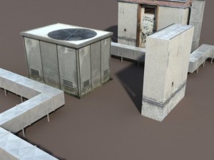 roof elements low poly 3D Model