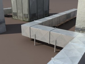 roof elements low poly 3D Model
