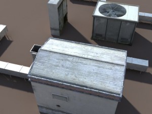 roof elements low poly 3D Model