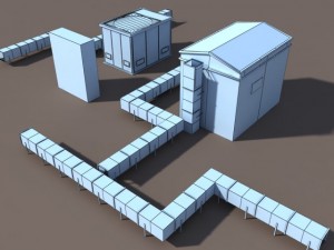 roof elements low poly 3D Model