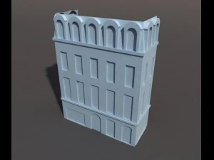 apartment house 86 low poly 3D Model