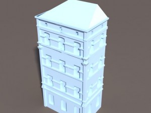 apartment house 101 low poly 3D 模型