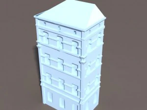 apartment house 101 low poly 3D Model