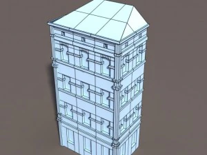 apartment house 101 low poly 3D Model