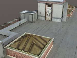 old factory ruin low poly 3D मॉडल