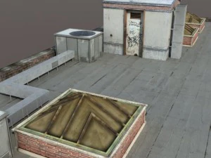 old factory ruin low poly 3D Model