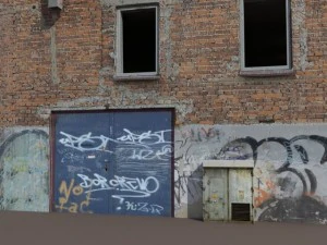 old factory ruin low poly 3D Model