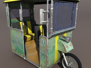 old rickshaw tuk tuk Model 3D