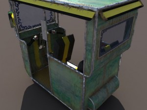 old rickshaw tuk tuk 3D 模型