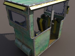 old rickshaw tuk tuk 3D 模型